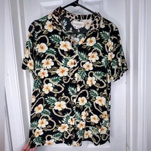 Ralph Lauren Denim & Supply Aloha Hawaiian Shirt Floral & Animal Print Size M